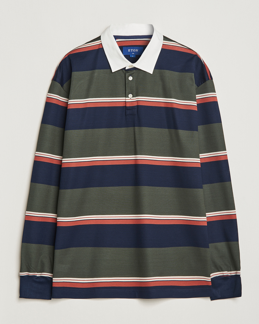 Herren | Pullover | Eton | Striped Rugby Shirt Multi
