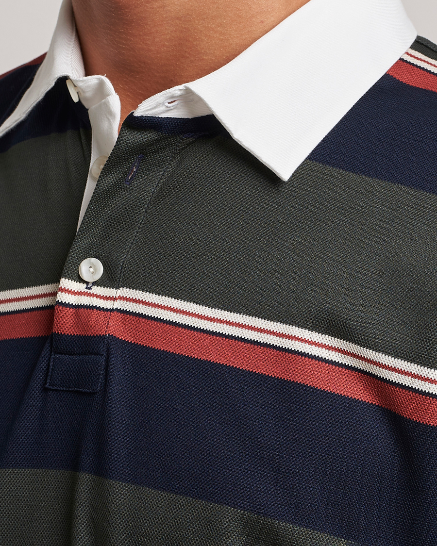 Herren | Pullover | Eton | Striped Rugby Shirt Multi