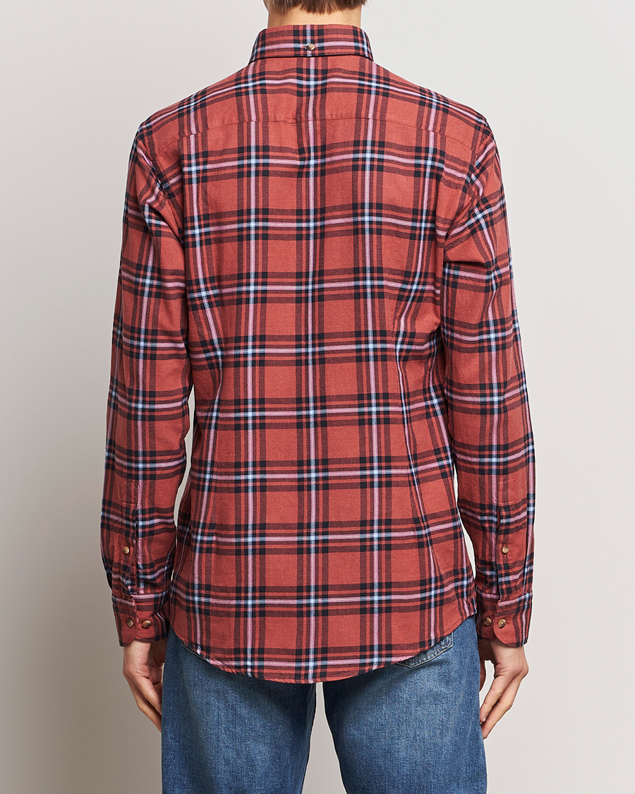 Herren | Hemden | Eton | Regular Fit Checked Flannel Shirt Red/Navy