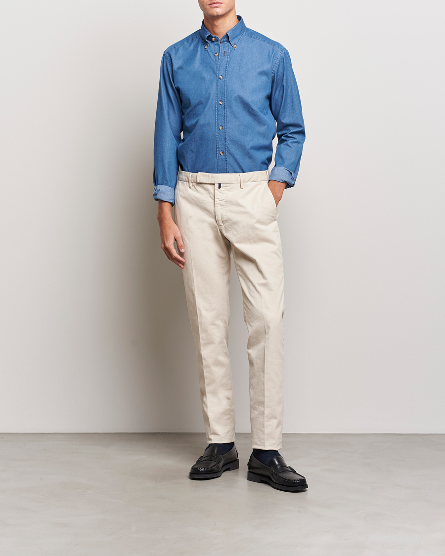 Herren | Hemden | Eton | Slim Fit Denim Shirt Blue