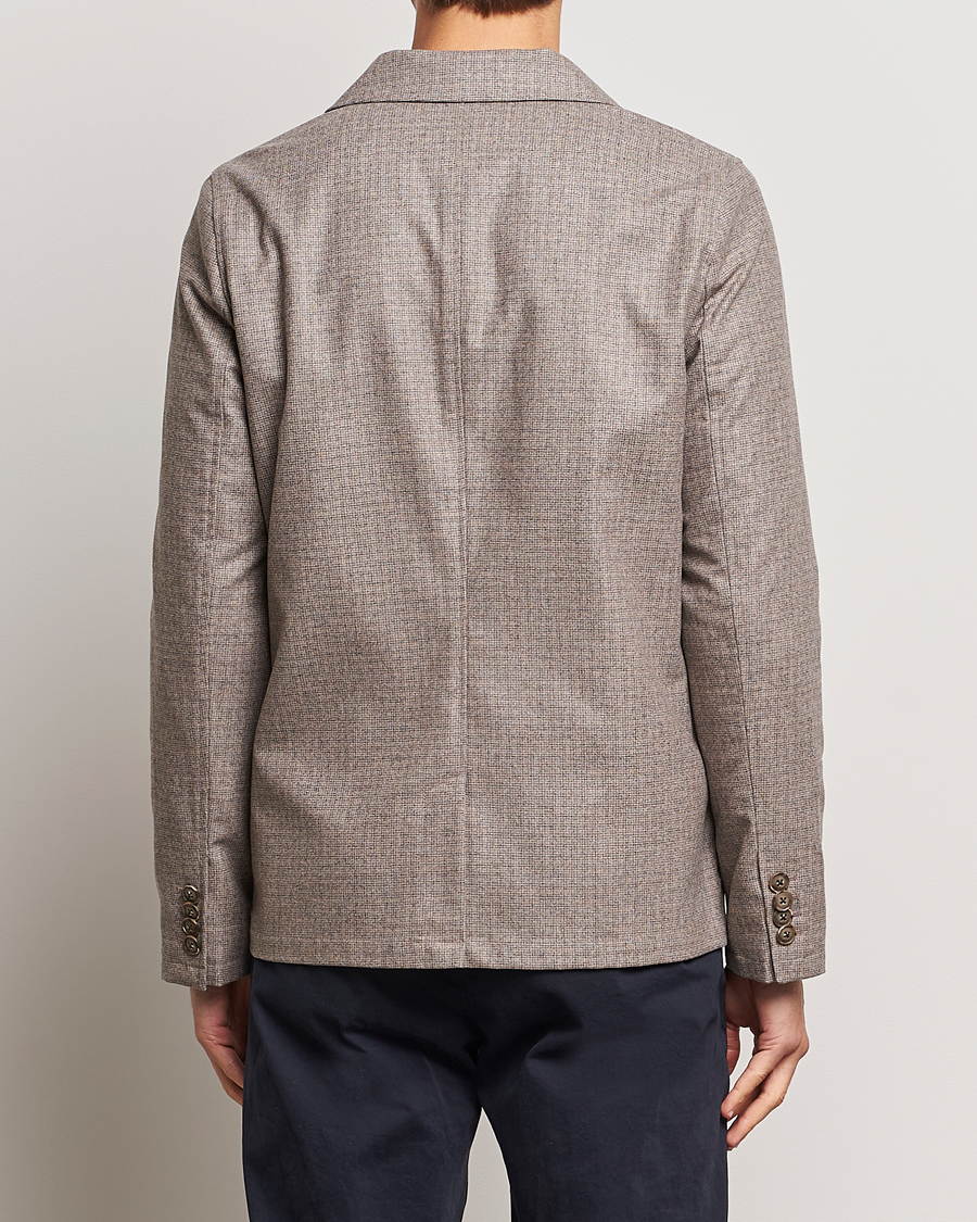 Herren | Hemden | Eton | Wool/Cashmere Checked Overshirt Brown