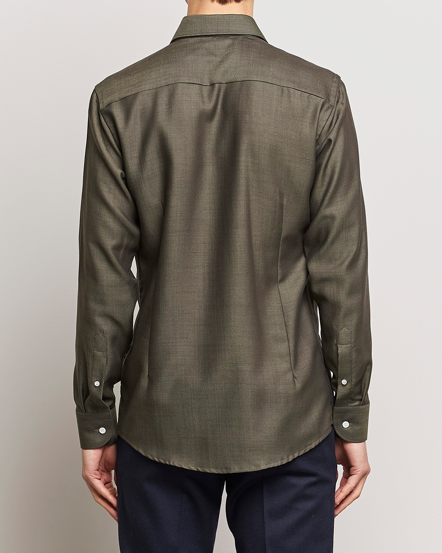 Herren | Hemden | Eton | Slim Fit Merino Shirt Dark Brown