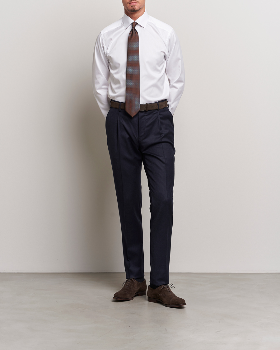 Herren | Hemden | Eton | Slim Fit Signature Twill Contrast Shirt White