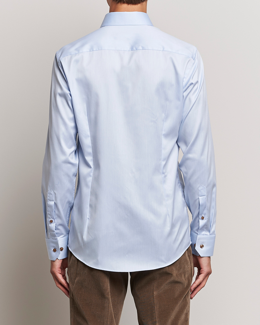 Herren | Hemden | Eton | Slim Fit Signature Twill Contrast Shirt Blue