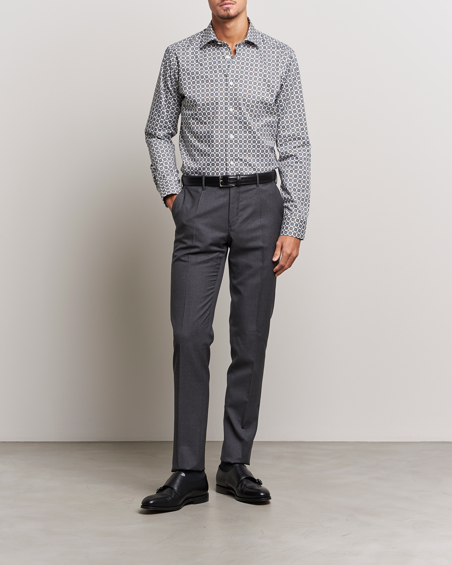 Herren | Hemden | Eton | Slim Fit Signature Twill Printed Shirt Brown