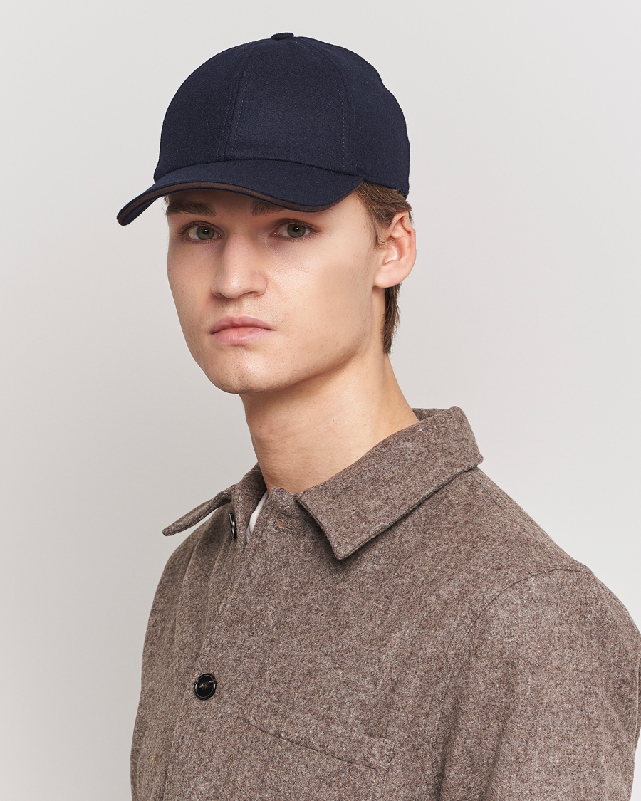 Herren | Eton Wool Baseball Cap Navy Blue | Eton | Wool Baseball Cap Navy Blue