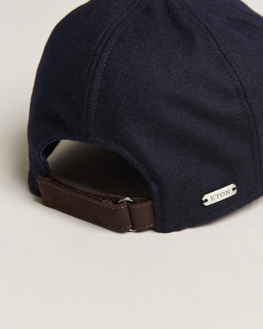 Herren | Eton Wool Baseball Cap Navy Blue | Eton | Wool Baseball Cap Navy Blue