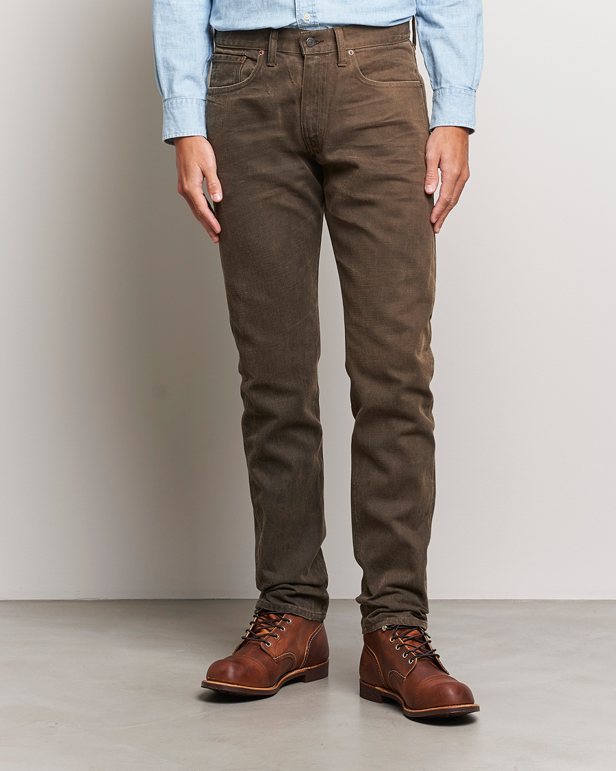 Herren | Jeans | RRL | Slim Fit 5-Pocket Denim Distressed Brown