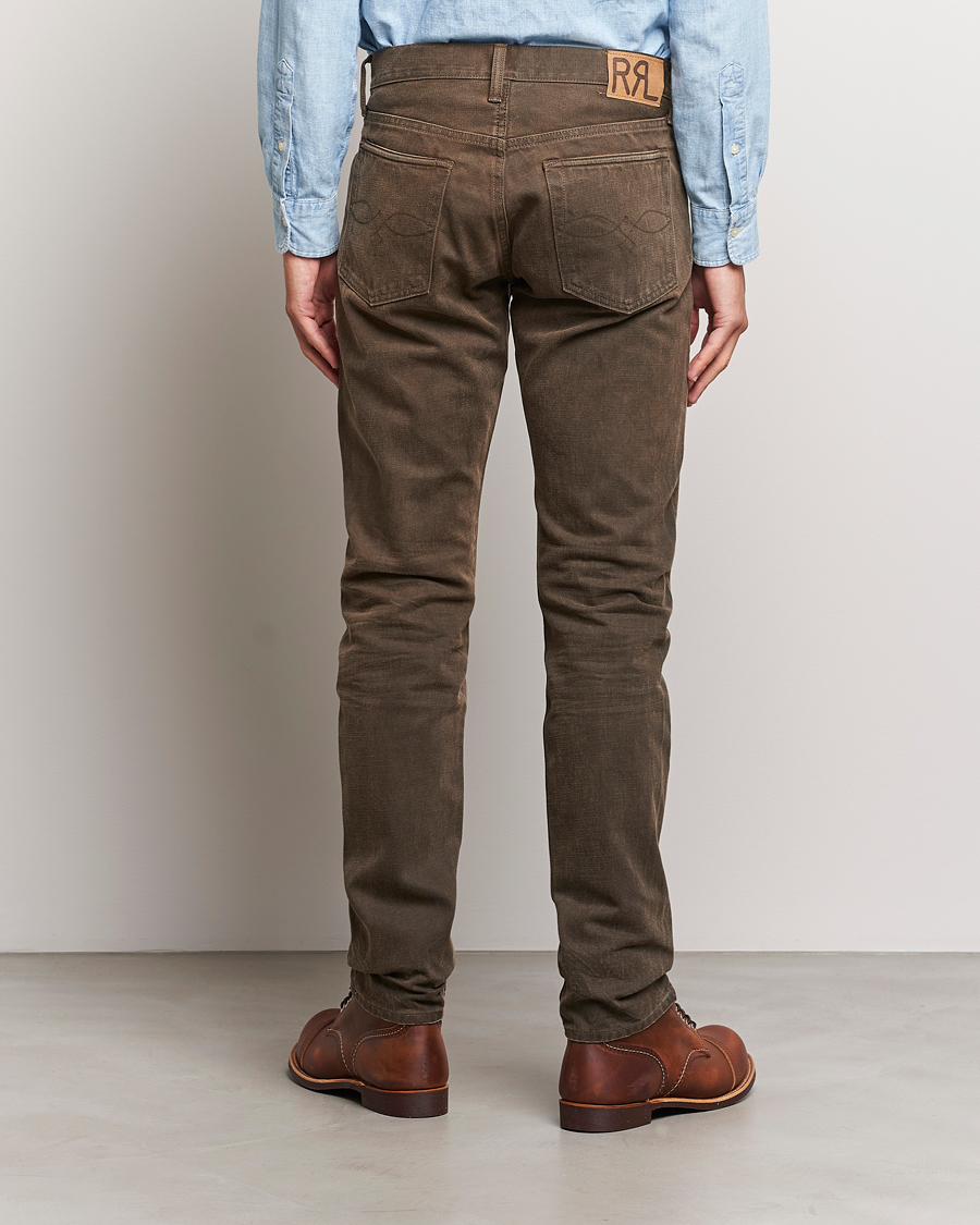 Herren | Jeans | RRL | Slim Fit 5-Pocket Denim Distressed Brown