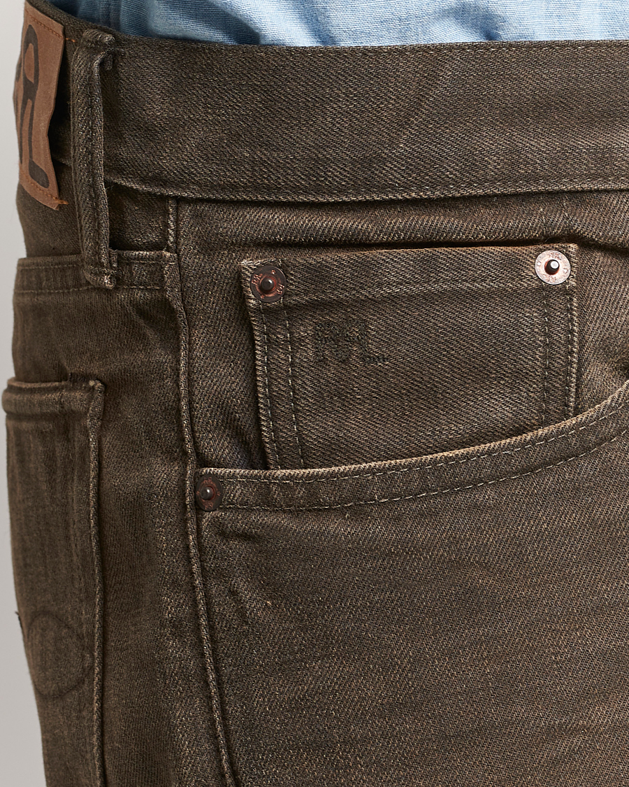 Herren | Jeans | RRL | Slim Fit 5-Pocket Denim Distressed Brown