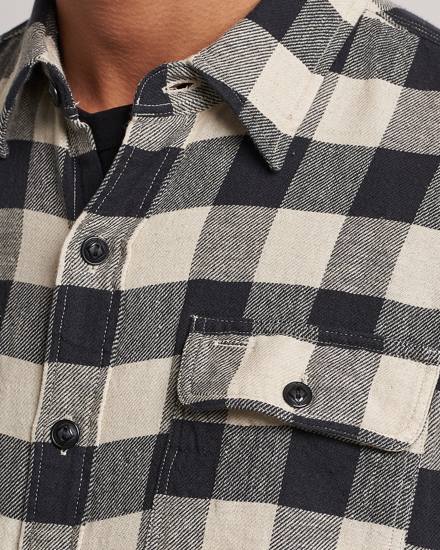 Herren | Hemden | RRL | Matlock Plaid Overshirt Black/Cream