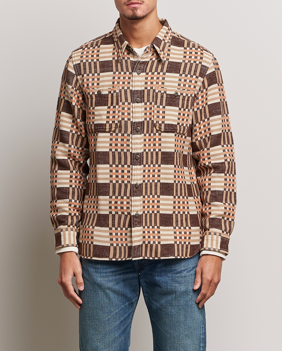 Herren | Hemden | RRL | Cody Brushed Flannel Overshirt Brown Check