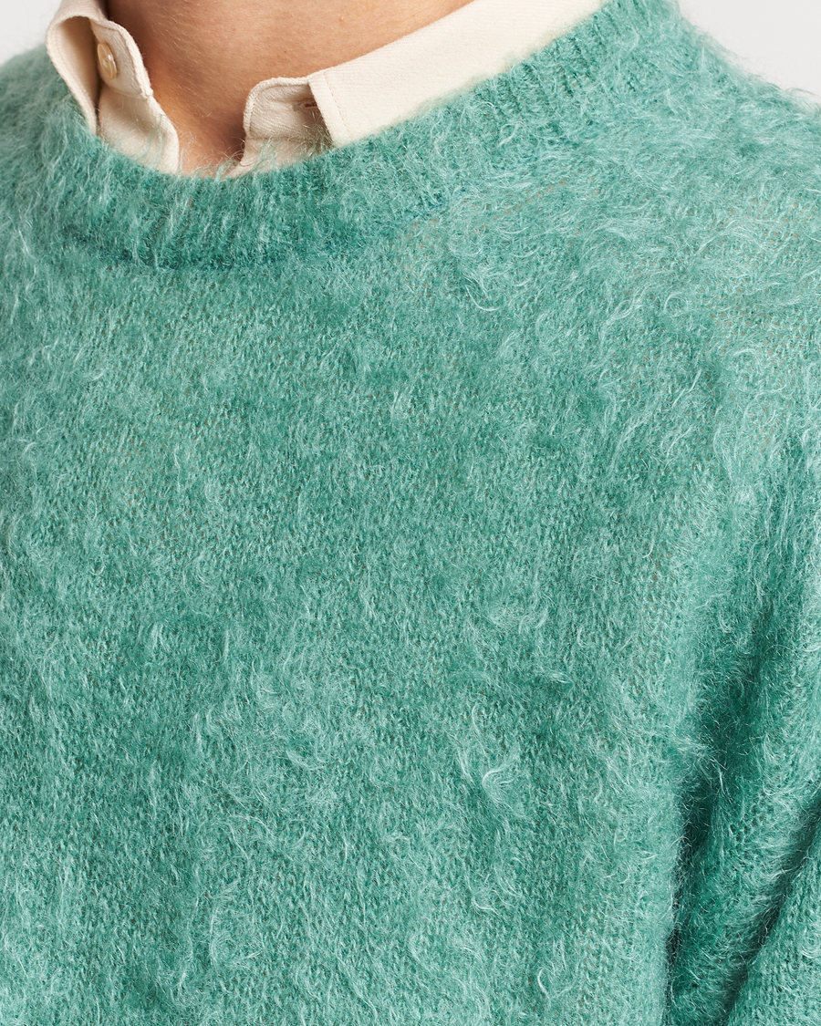 Herren | Pullover | Auralee | Brushed Mohair Pullover Jade Green