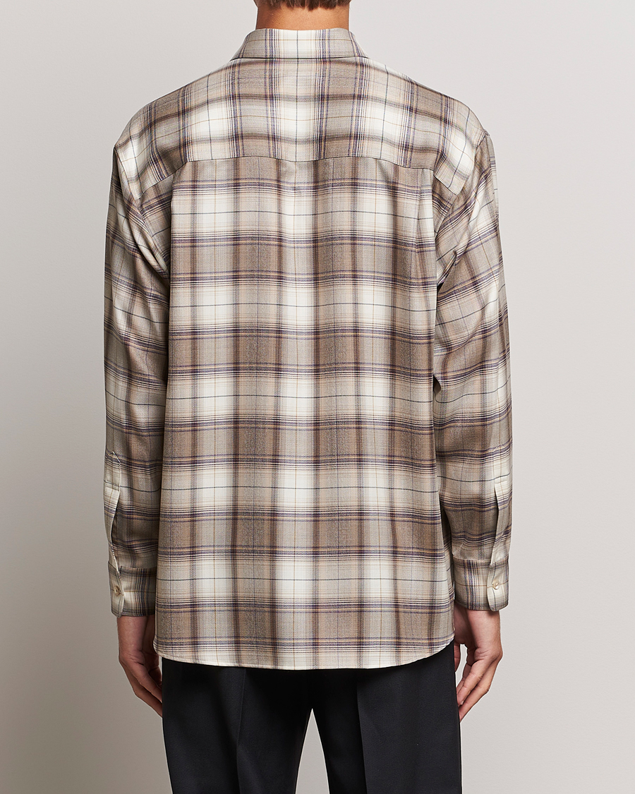 Herren | Hemden | Auralee | Super Light Wool Shirt Brown Check