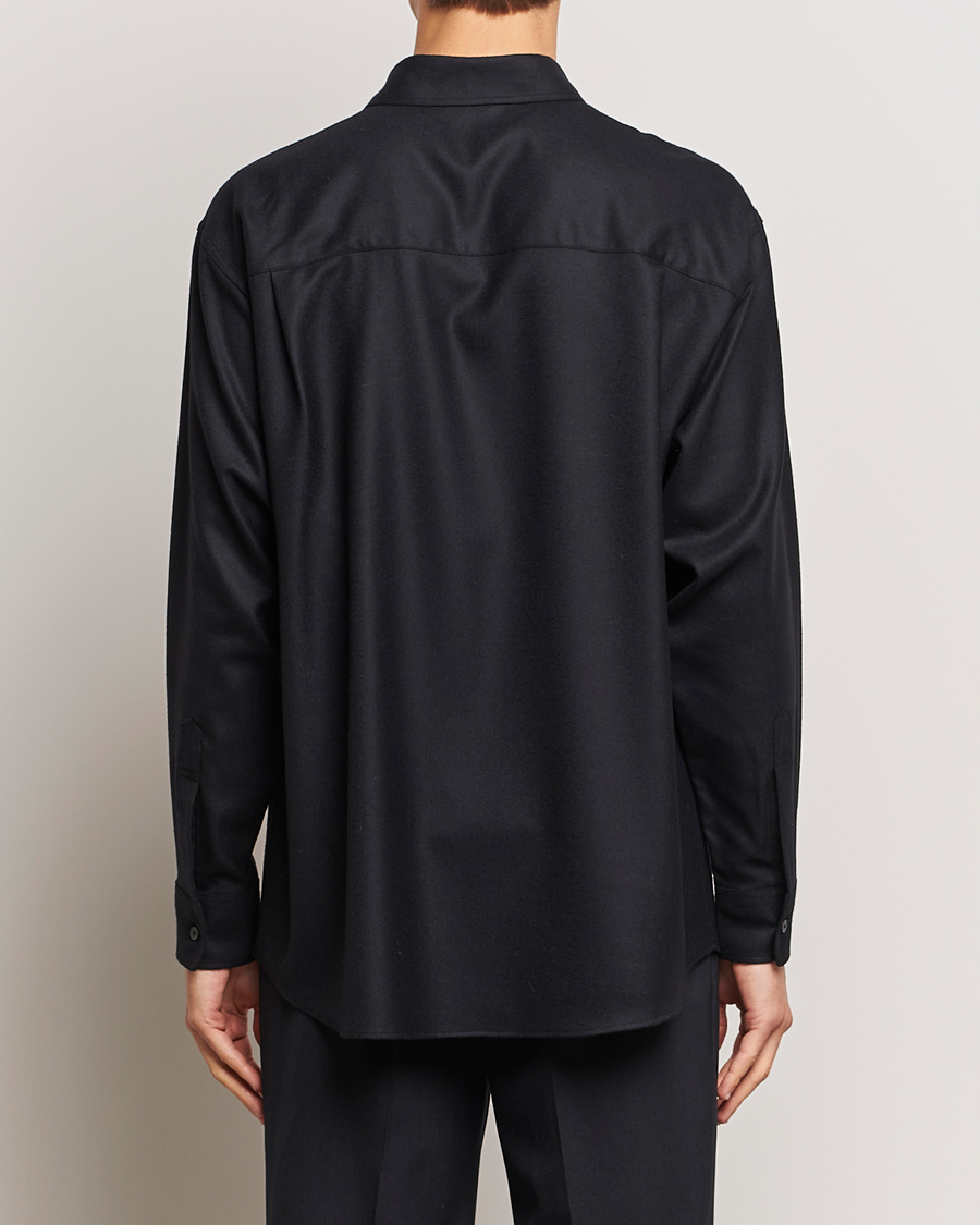 Herren | Hemden | Auralee | Super Light Wool Shirt Black