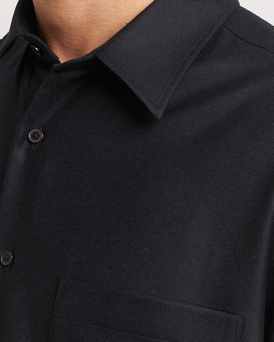 Herren | Hemden | Auralee | Super Light Wool Shirt Black