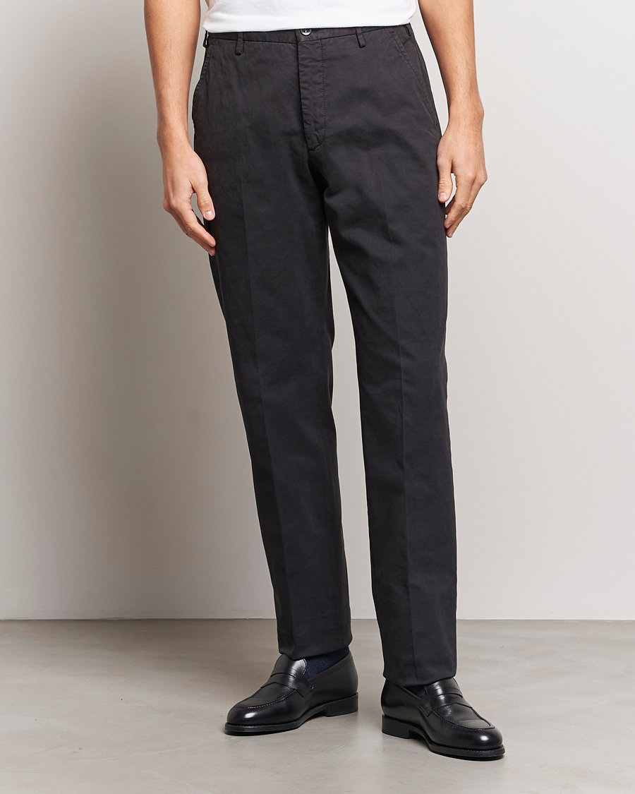 Herren | Hosen | Incotex | Straight Fit Cotton Chinos Black