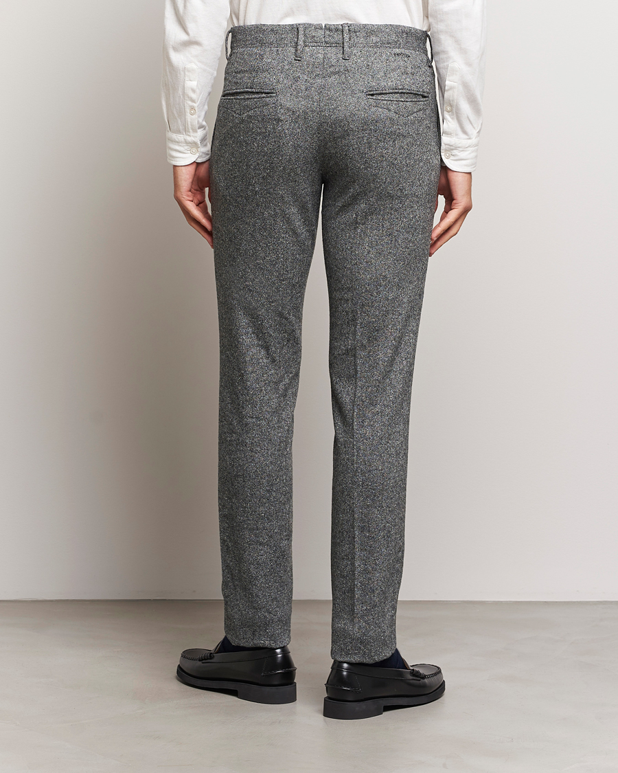 Herren | Hosen | Incotex | Slim Fit Washed Wool/Silk Slacks Grey Melange