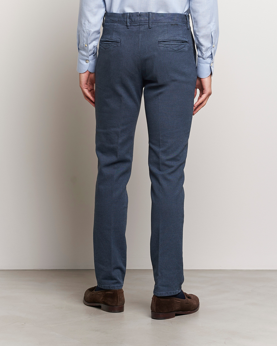 Herren | Hosen | Incotex | Slim Fit Overdyed Microstructure Slacks Dark Blue