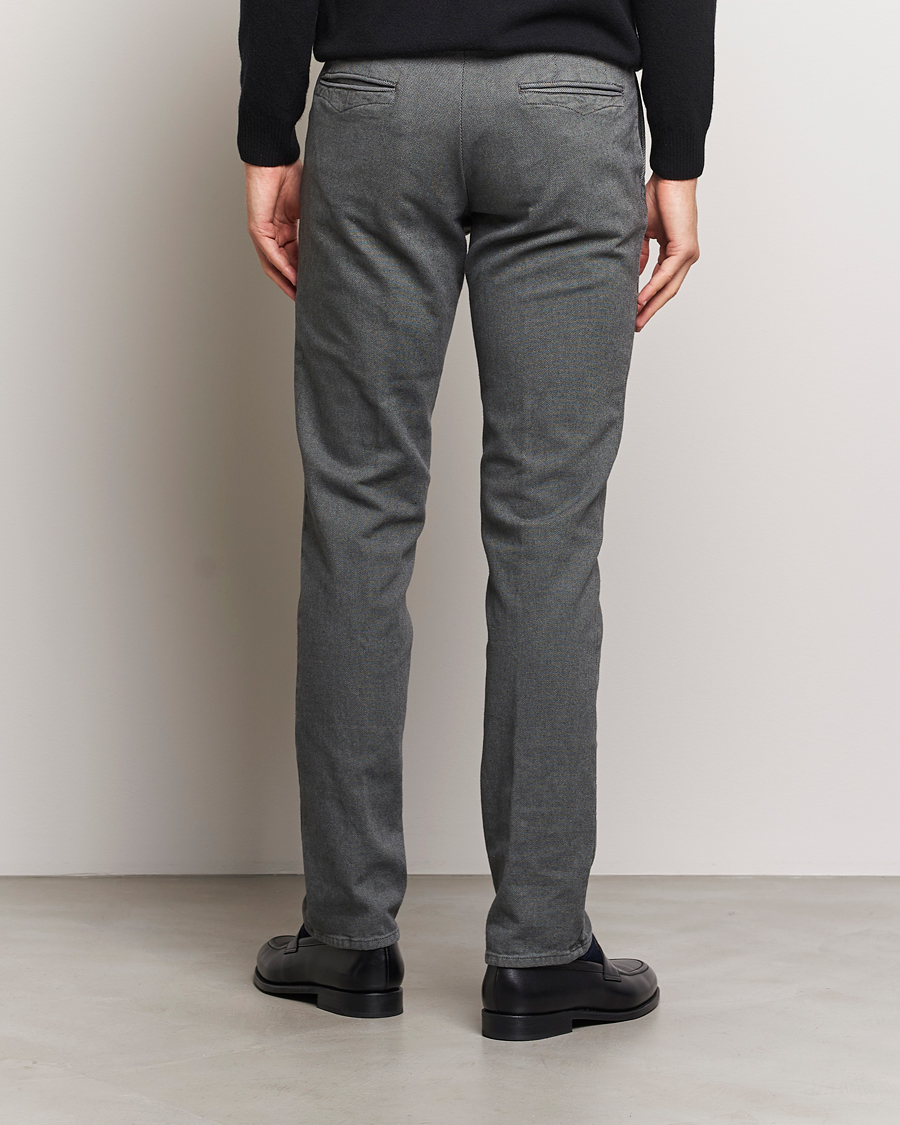 Herren | Hosen | Incotex | Slim Fit Overdyed Microstructure Slacks Dark Grey