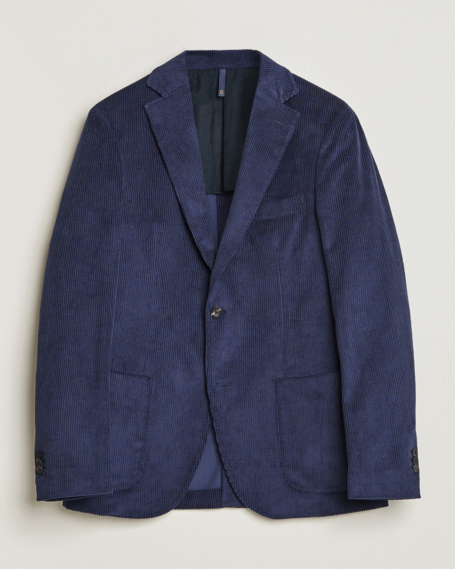 Herren | Sakkos | Incotex | Montedoro Unconstructed Corduroy Blazer Navy