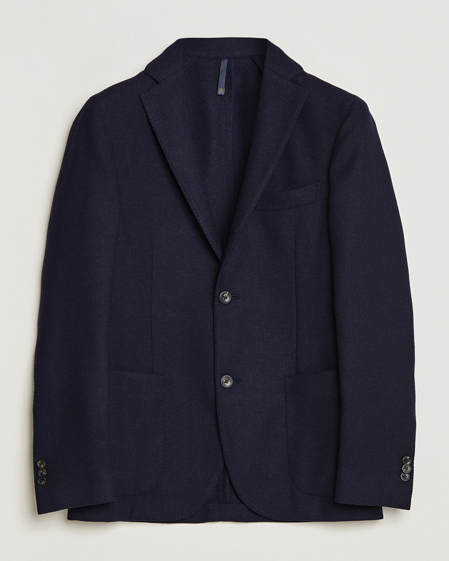 Herren | Sakkos | Incotex | Montedoro Unconstructed Wool/Cashmere Blazer Navy