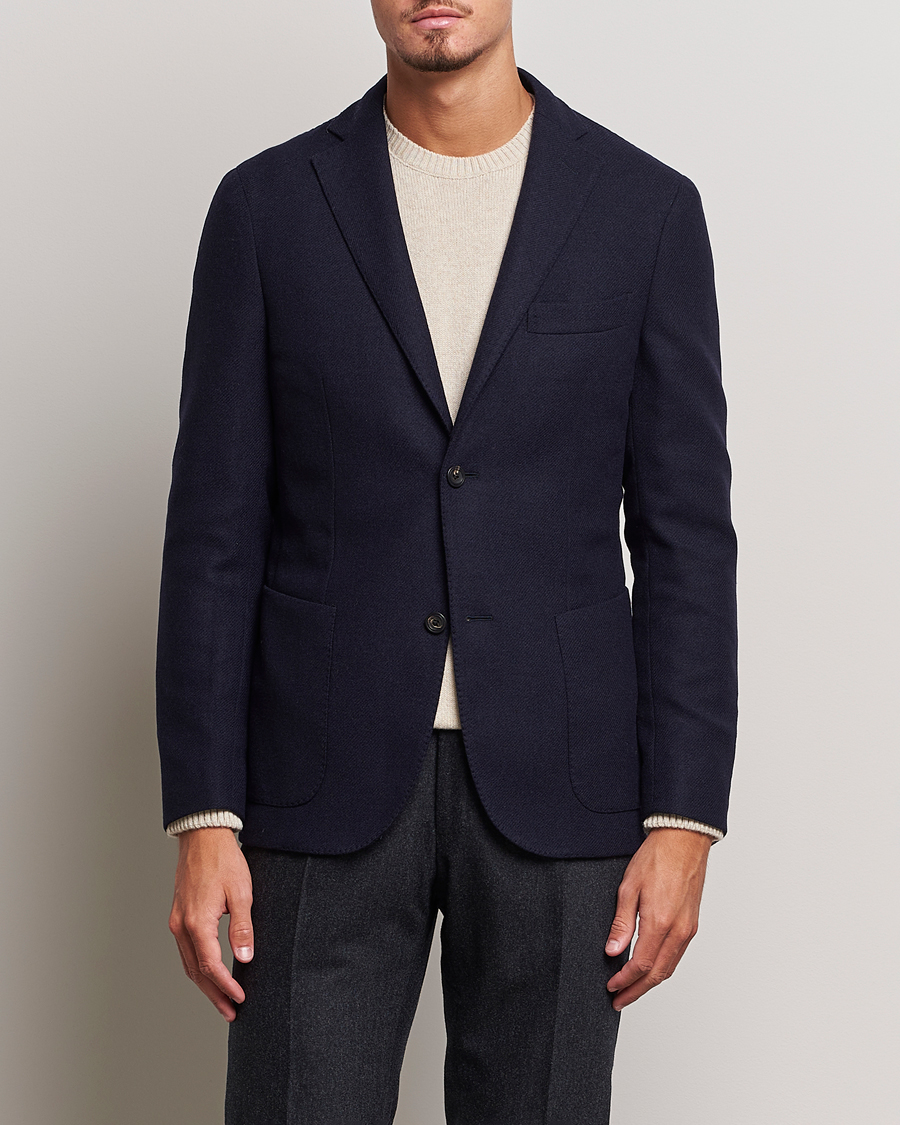 Herren | Sakkos | Incotex | Montedoro Unconstructed Wool/Cashmere Blazer Navy