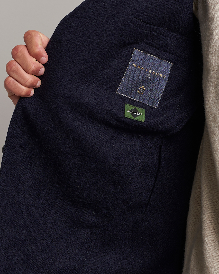 Herren | Sakkos | Incotex | Montedoro Unconstructed Wool/Cashmere Blazer Navy