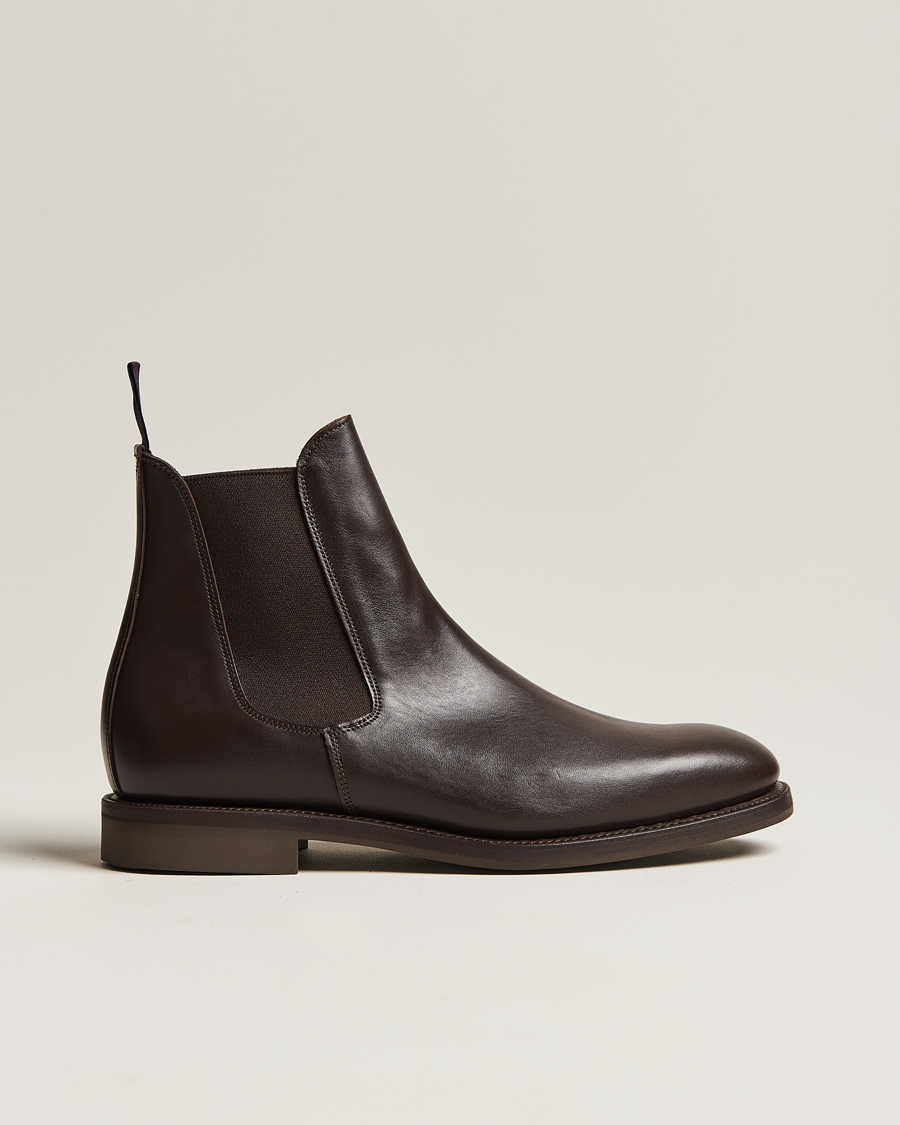 Herren | Sanders Liam Chelsea Boot Dark Brown Calf | Sanders | Liam Chelsea Boot Dark Brown Calf