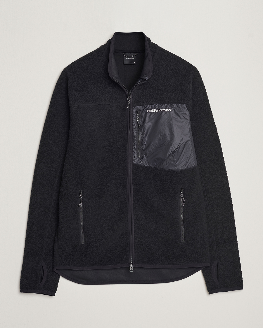 Herren | Pullover | Peak Performance | Pile Full Zip Black