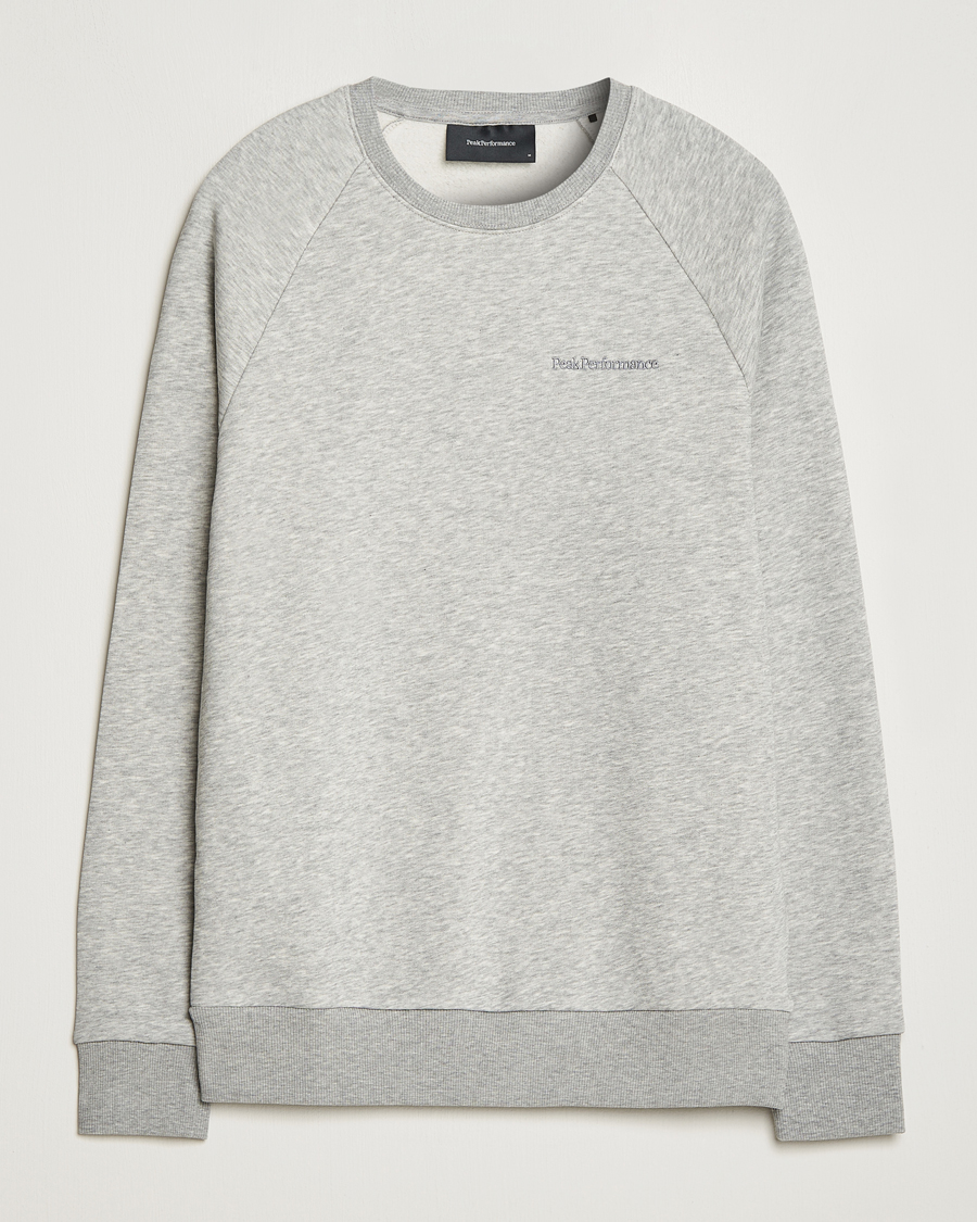 Herren | Pullover | Peak Performance | Original Logo Crew Neck Sweatshirt Grey Melange