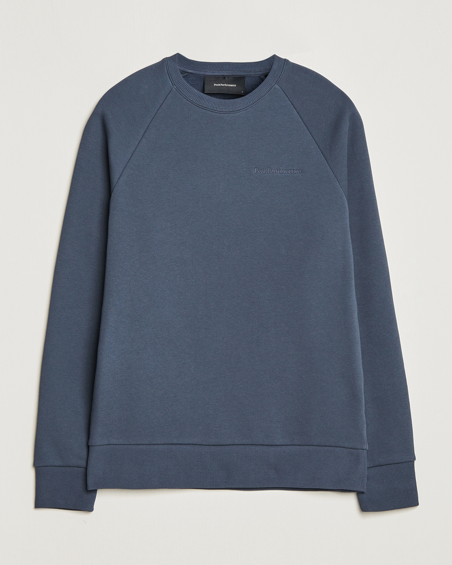 Herren | Pullover | Peak Performance | Original Logo Crew Neck Sweatshirt Omber Blue
