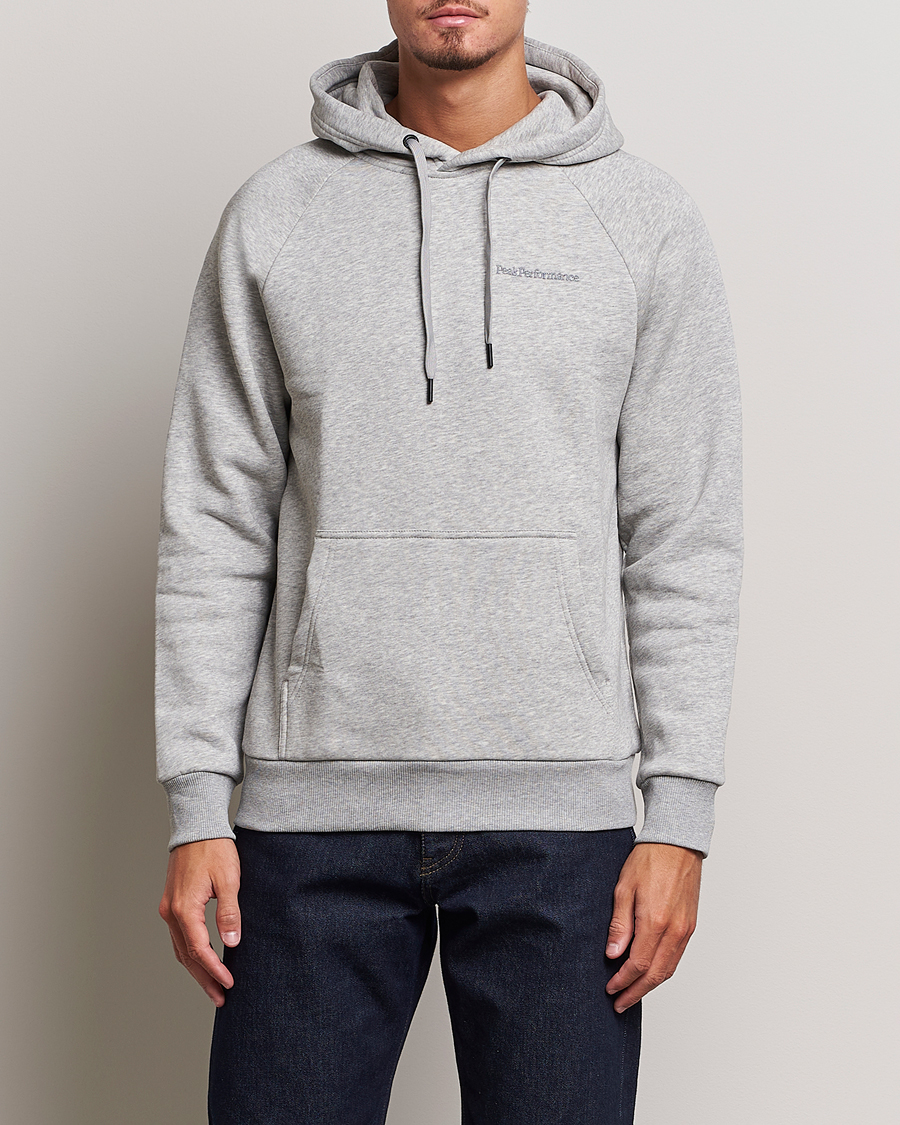 Herren | Pullover | Peak Performance | Original Logo Hoodie Grey Melange