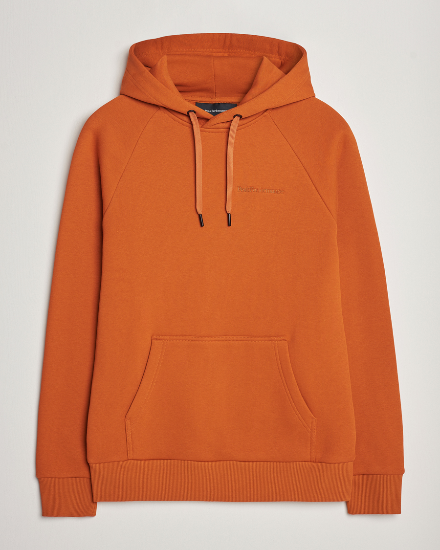 Herren | Pullover | Peak Performance | Original Logo Hoodie Gold Flame
