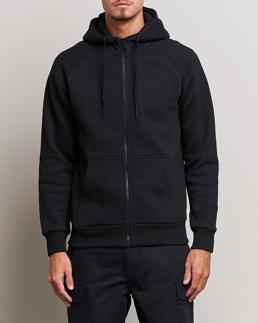 Herren | Pullover | Peak Performance | Original Logo Full Zip Hoodie Black