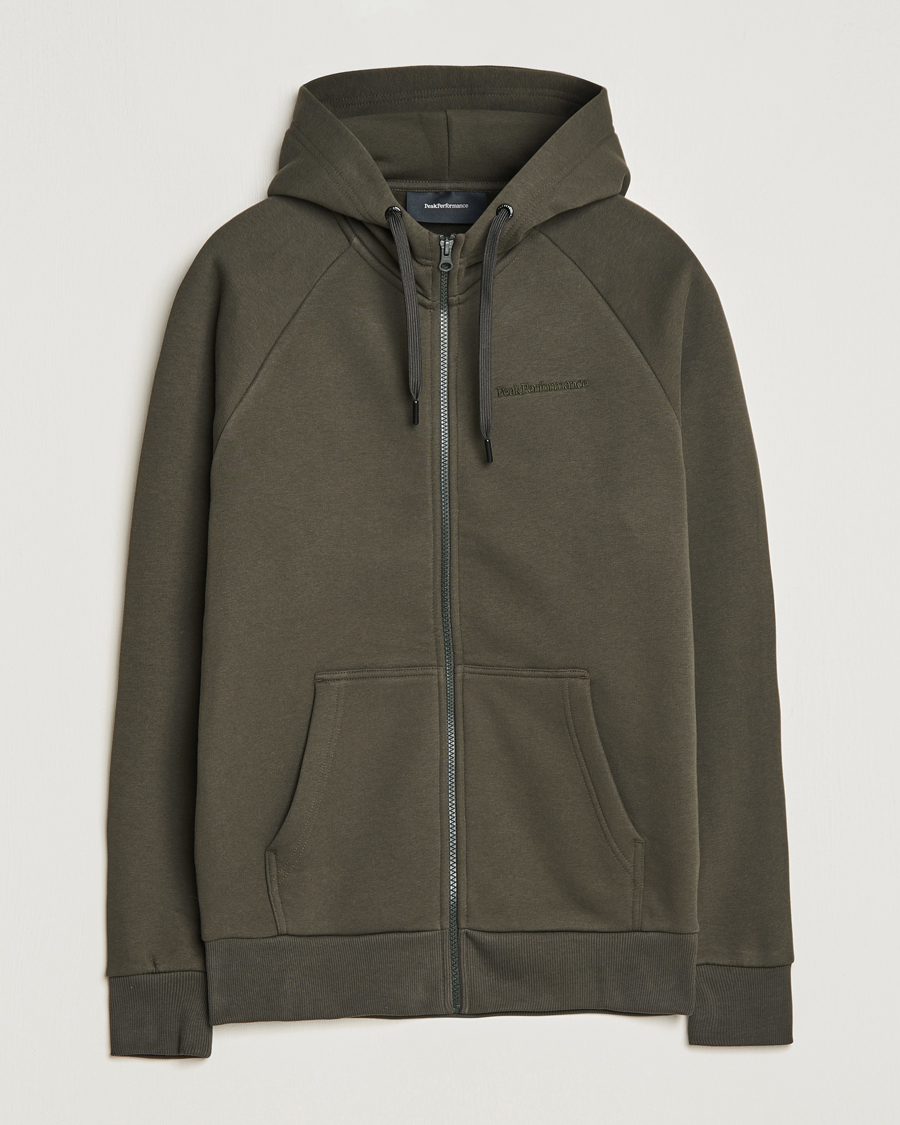 Herren | Pullover | Peak Performance | Original Logo Full Zip Hoodie Olive Extreme