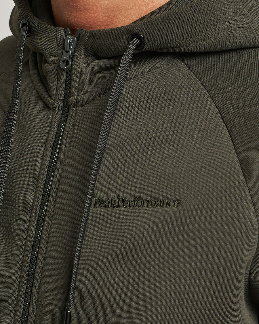 Herren | Pullover | Peak Performance | Original Logo Full Zip Hoodie Olive Extreme