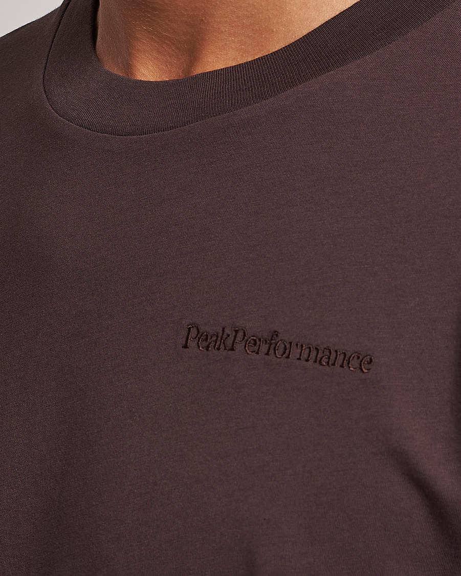 Herren | T-Shirts | Peak Performance | Original Logo Crew Neck T-Shirt Desert Plum
