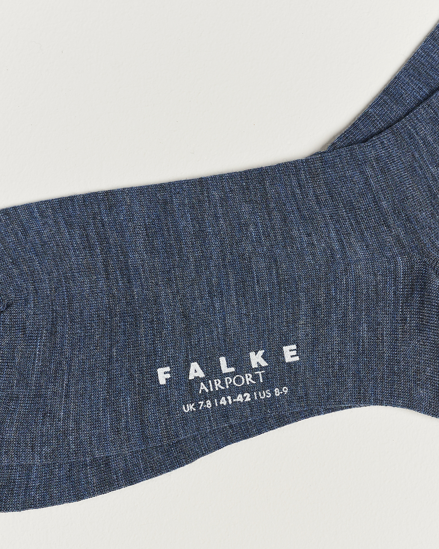 Herren |  | Falke | Airport Socks Dark Blue Melange