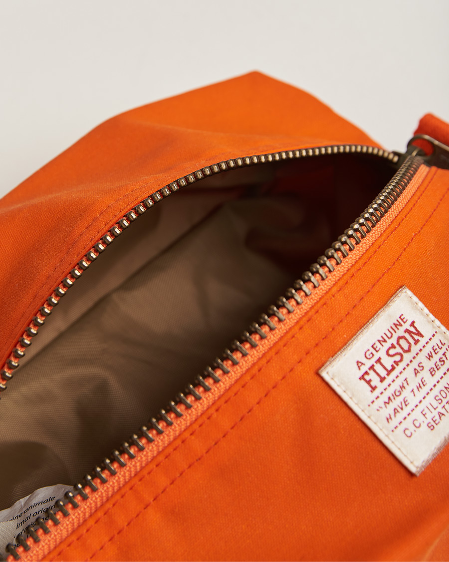 Herren | Filson Tin Cloth Travel Kit Flame | Filson | Tin Cloth Travel Kit Flame