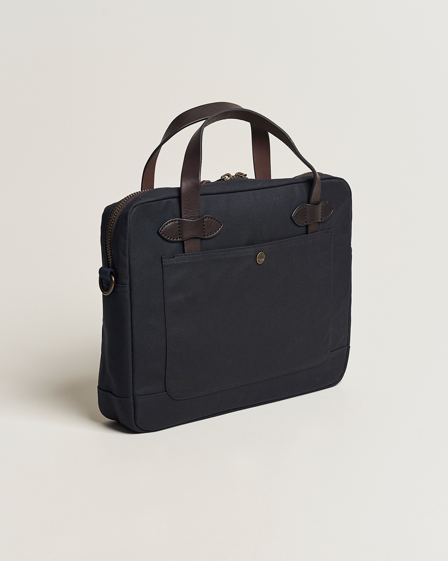 Men | Briefcases | Filson | Tin Cloth Compact Briefcase Navy