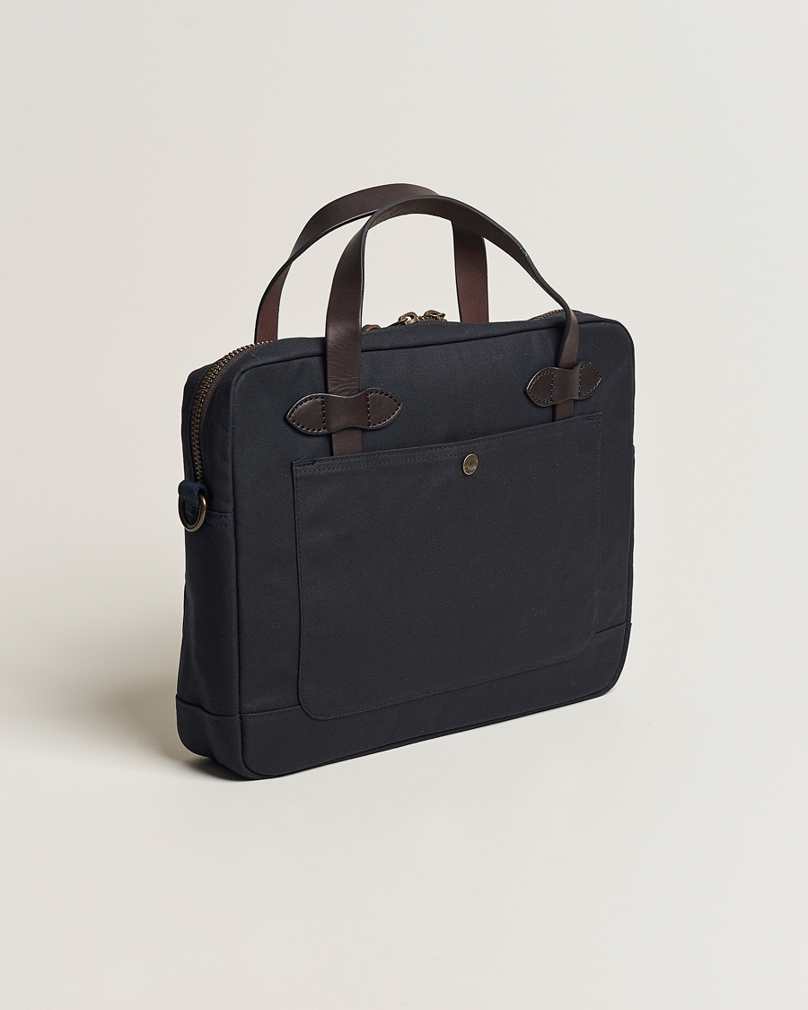 Herren | Filson Tin Cloth Compact Briefcase Navy | Filson | Tin Cloth Compact Briefcase Navy