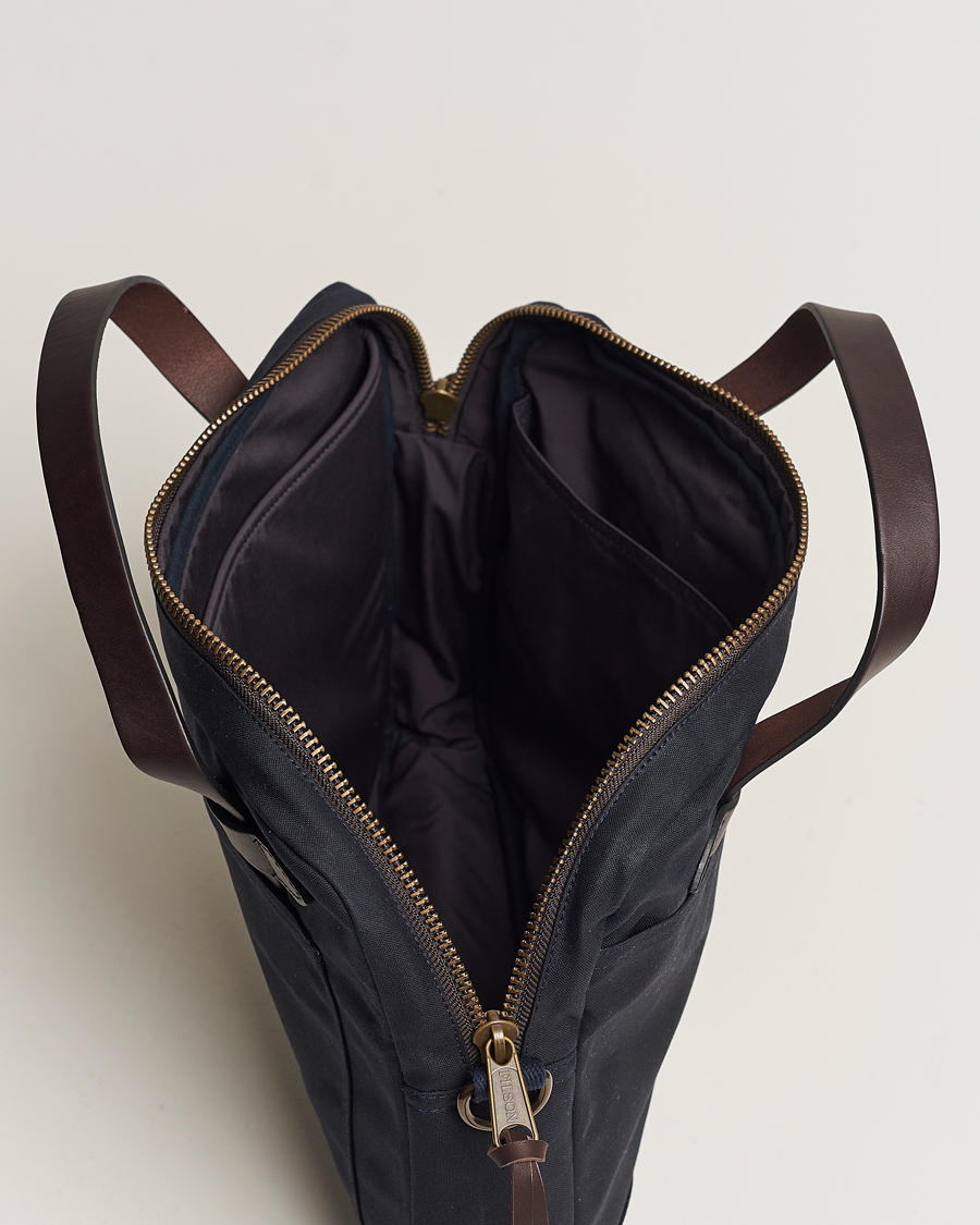 Herren | Filson Tin Cloth Compact Briefcase Navy | Filson | Tin Cloth Compact Briefcase Navy