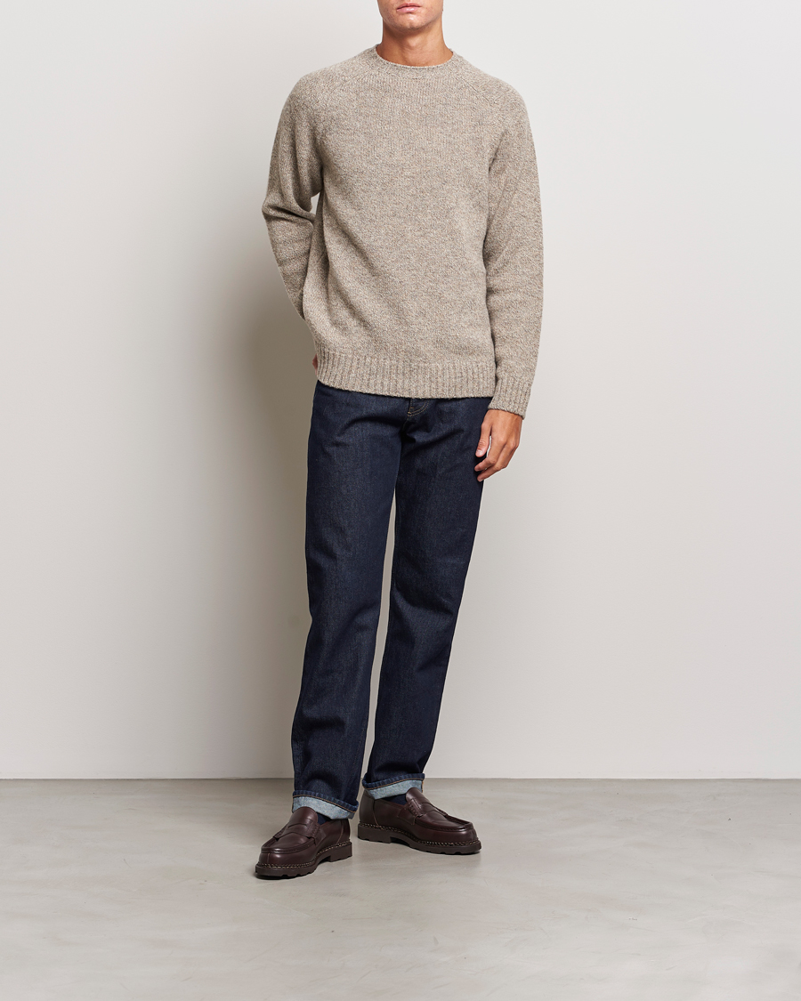 Herren | Pullover | Filson | Irish Wool 5-Guage Knitted Sweater Natural/Brown