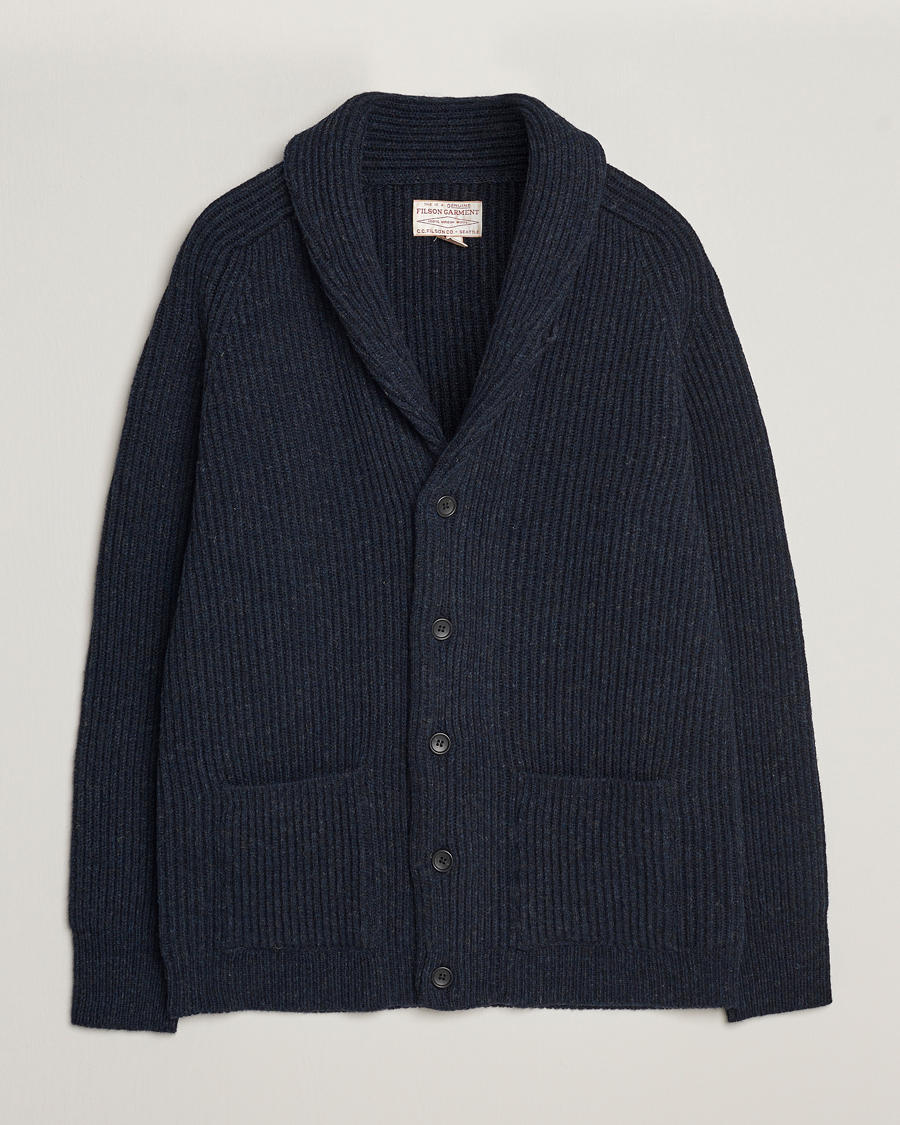 Herren | Pullover | Filson | Bristol Wool Cardigan Dark Navy Heather