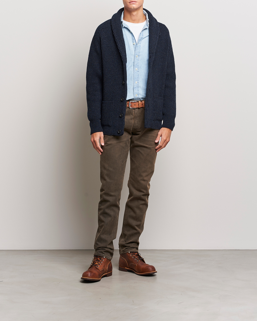 Herren | Pullover | Filson | Bristol Wool Cardigan Dark Navy Heather