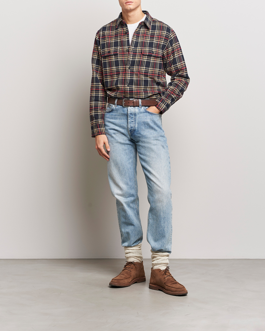 Herren | Hemden | Filson | Vintage Flannel Work Shirt Navy/Ivory Red