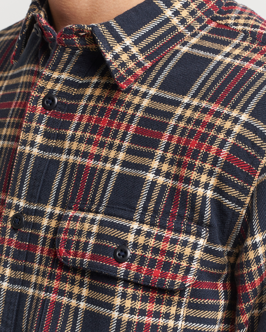 Herren | Hemden | Filson | Vintage Flannel Work Shirt Navy/Ivory Red