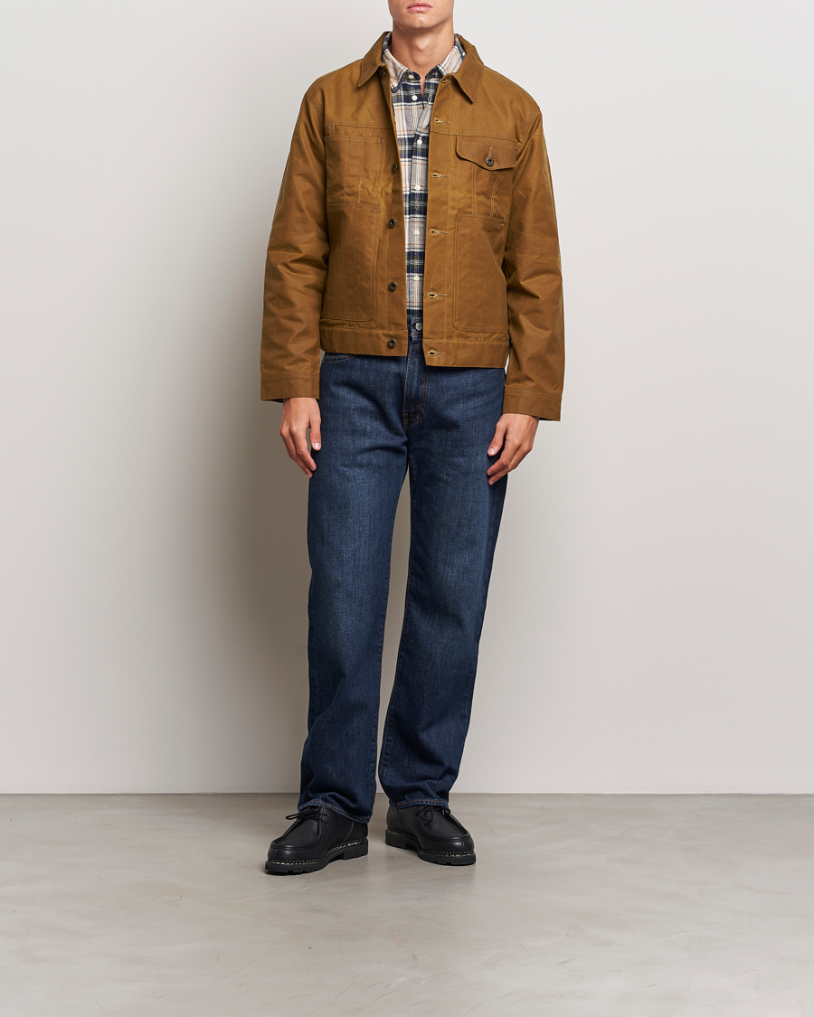 Herren | Jacken | Filson | Short Lined Tin Cloth Cruiser Dark Tan