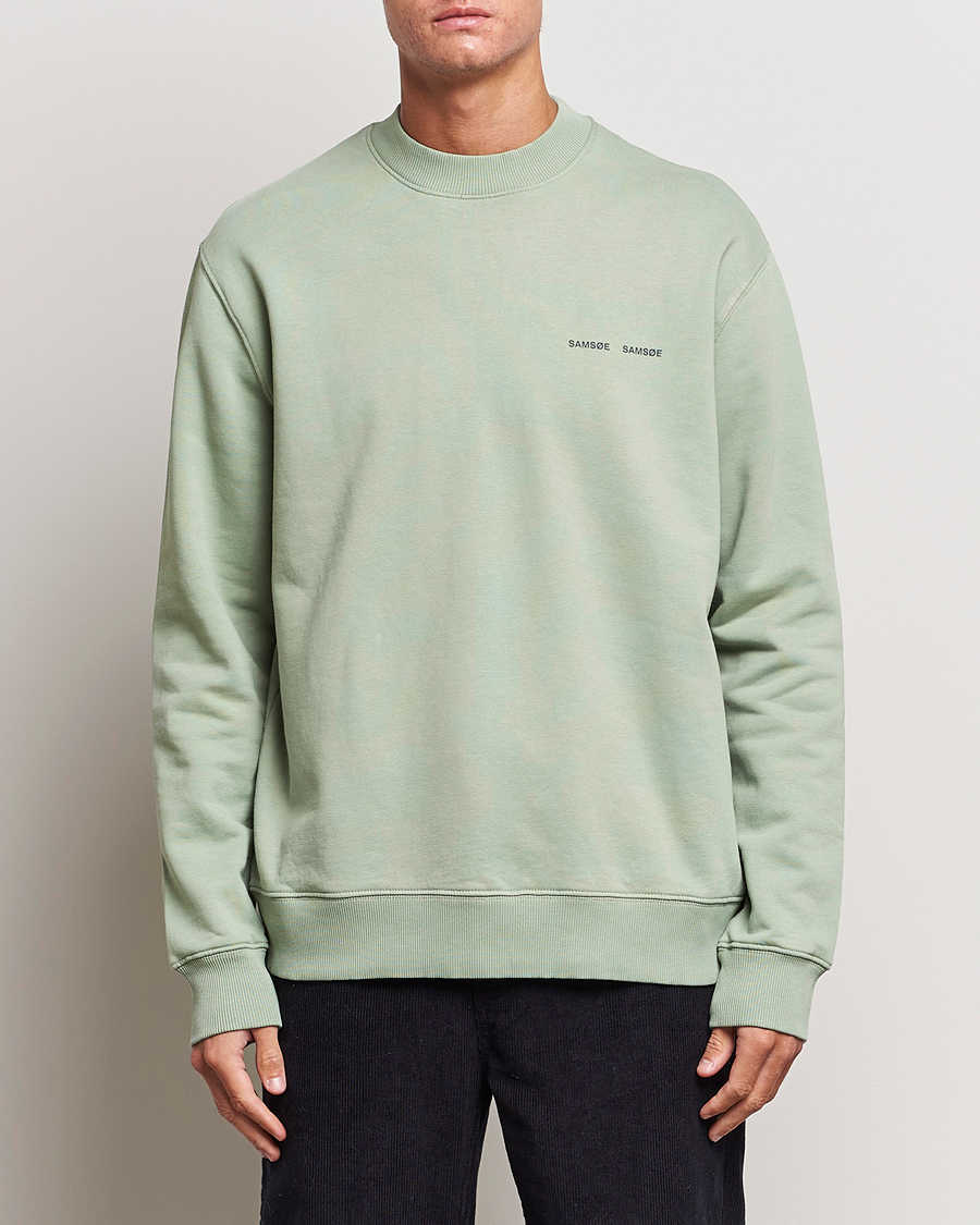 Herren | Pullover | Samsøe Samsøe | Samsøe & Samsøe Norsbro Crew Neck Sweatshirt Iceberg Green
